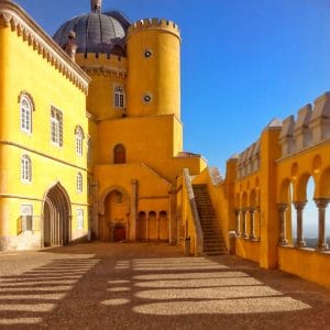 Terrace of Pena Palace in Sintra