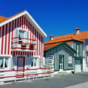 Avero's homes red and blue stripes